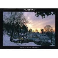 Pakistan Beautiful Postcard Winter Scene Murree